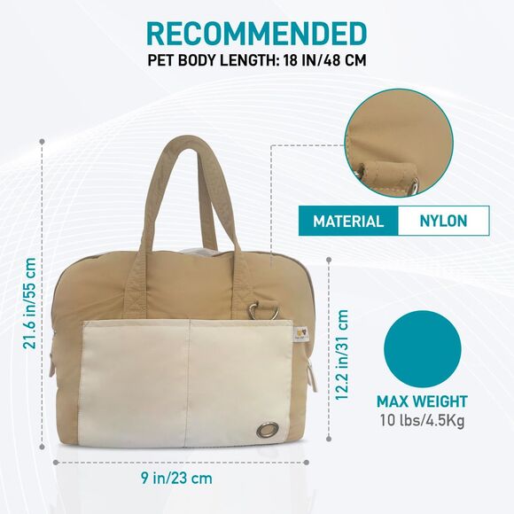 Chat Chien & Co. Sleep and Go Luxury Dog and Cat Carrier, Convertible Bed - Picture 7 of 7